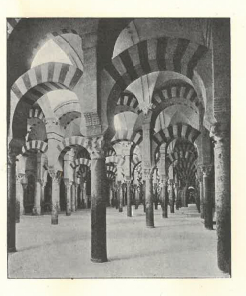 Interiør fra moskeen i Cordoba