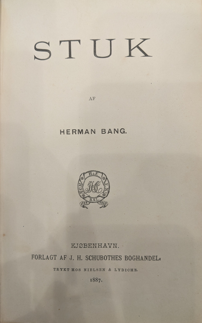 Illustration 1. Titelblad til _Stuk_, 1. udgave, 1887.